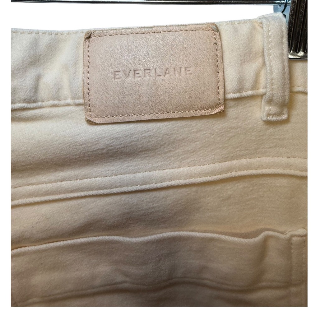 Everlane Organic Cotton Utility Pant Cream Ivory Straight Leg Size 12 High Rise - Picture 12 of 12